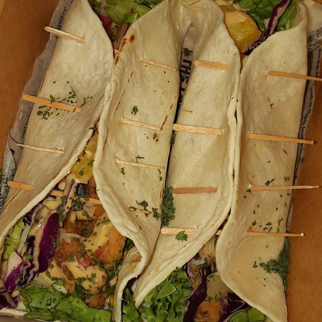 Tacos in a takeaway box